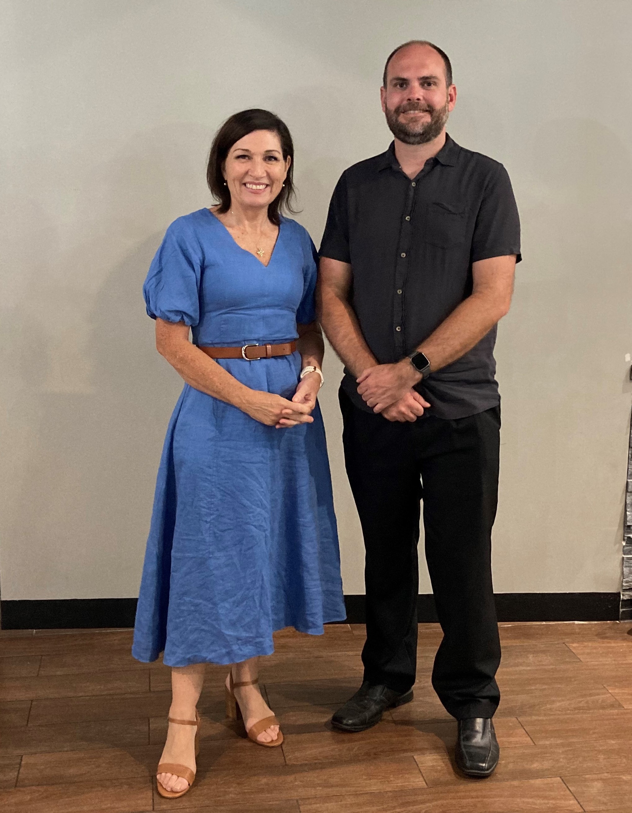 Min Enoch and President Chris Brock